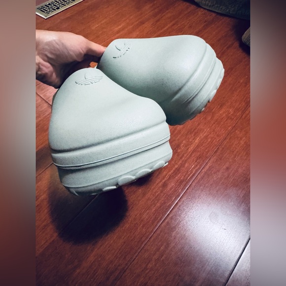 Adidas Adifom Stan Smith platform mule green / silver hint green US 9 - Picture 7 of 12